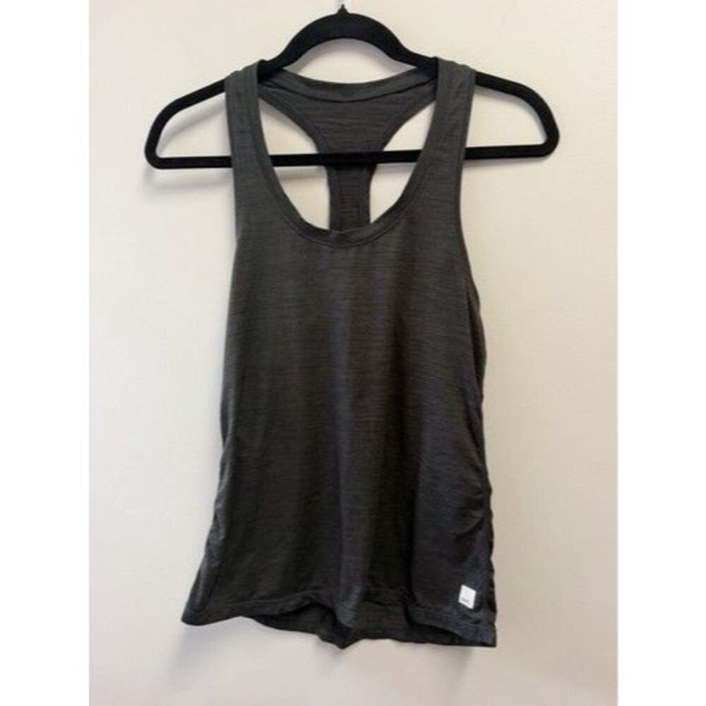 Vuori Women’s S Gray Racerback Scoop Neck Lightweight Polyester Yoga Tank